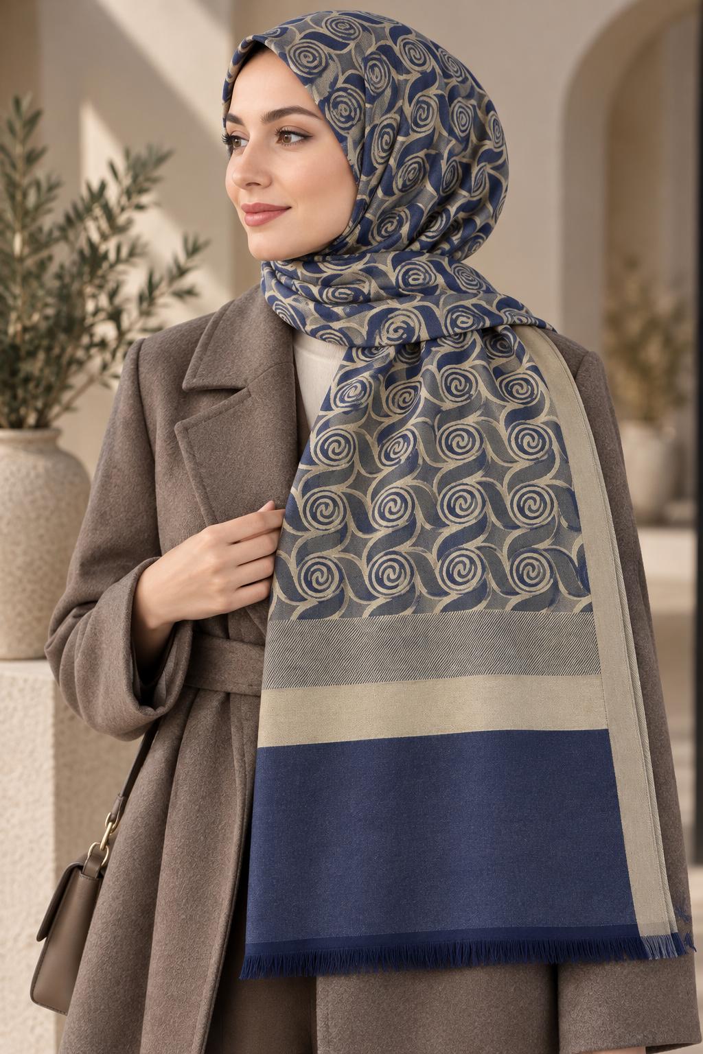Çift Taraflı Viskon Şal Ç-1035-04