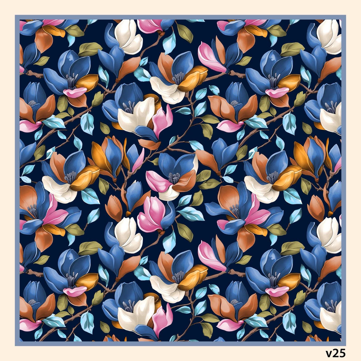 Dijital Soft Eşarp V-5569-12 - Venosa Scarf Eşarp