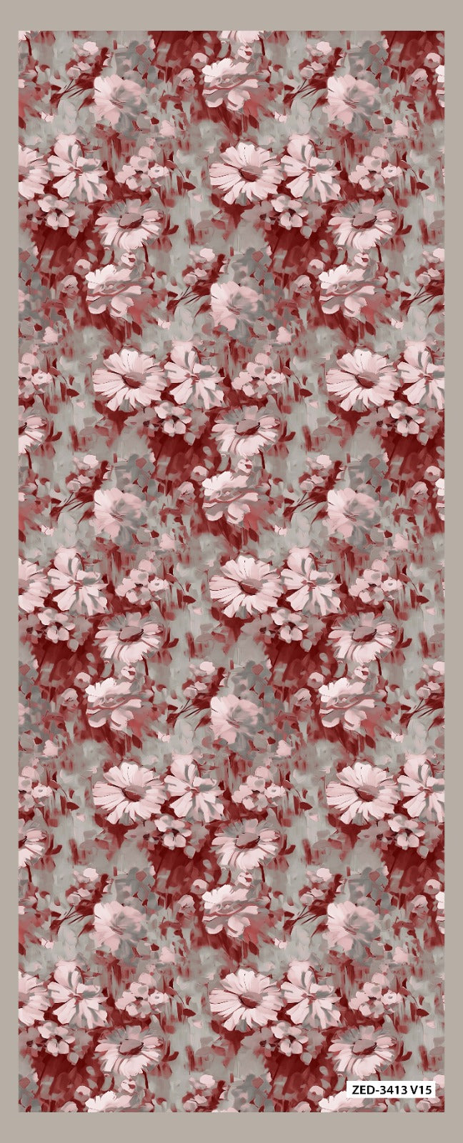 Desenli Kraş Şal B-3043-19 - Venosa Scarf Şal