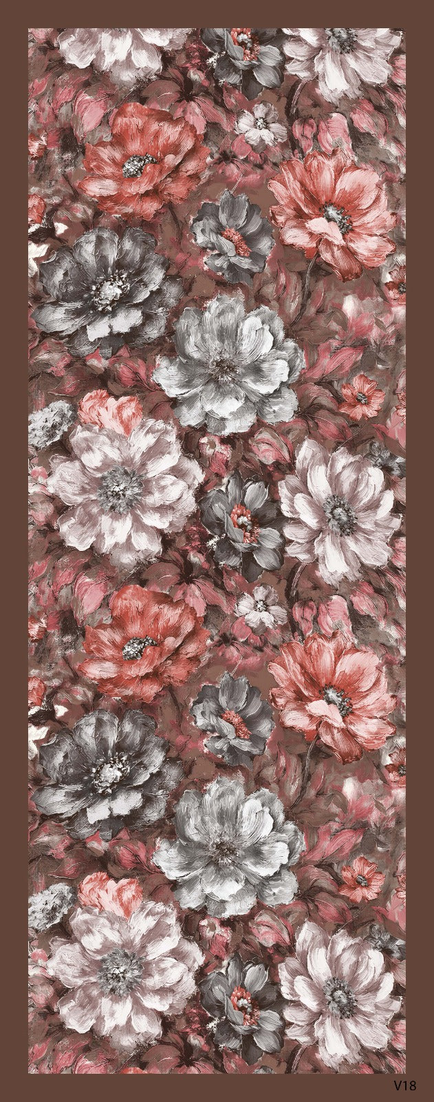 Desenli Kraş Şal B-3058-05 - Venosa Scarf Şal