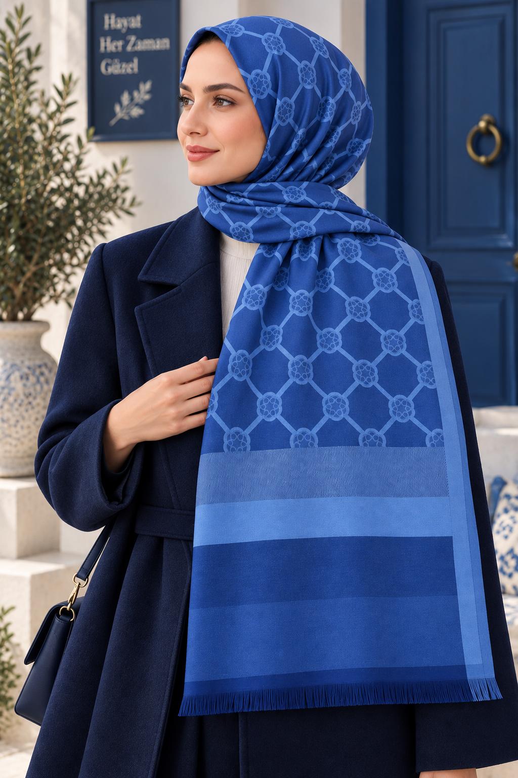 Çift Taraflı Viskon Şal Ç-1033-03