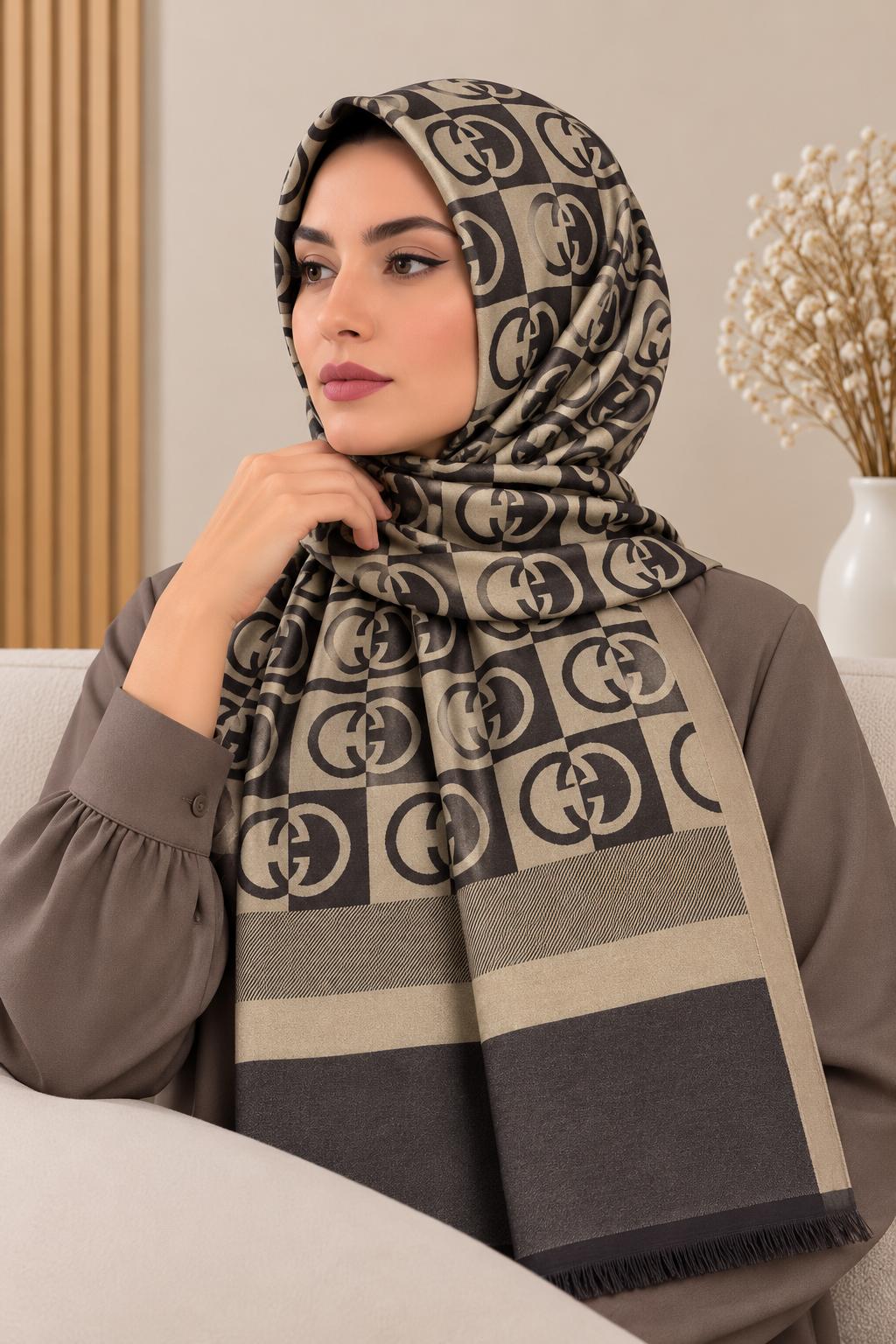 Çift Taraflı Viskon Şal Ç-1034-03