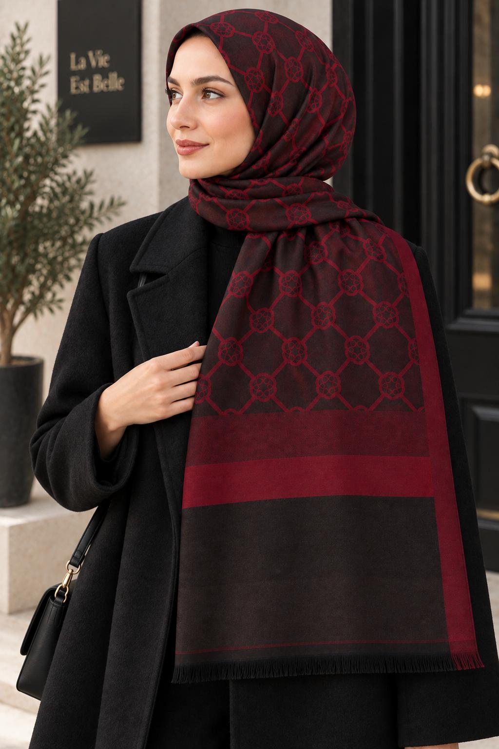 Çift Taraflı Viskon Şal Ç-1033-04
