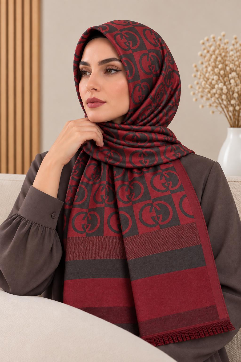 Çift Taraflı Viskon Şal Ç-1034-04