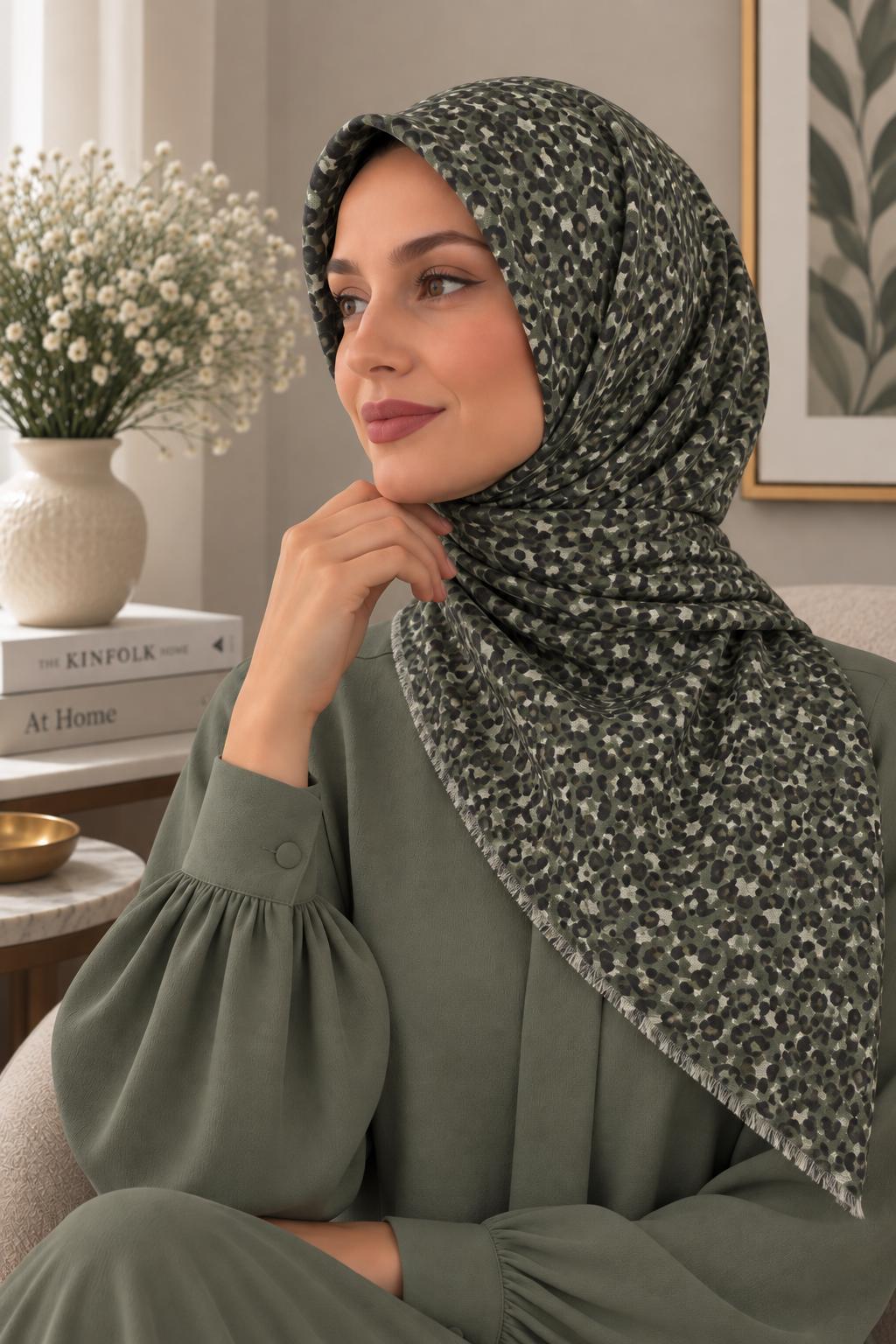 Dijital Baskı Flamlı Eşarp F-811-05