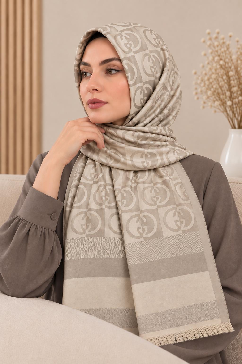 Çift Taraflı Viskon Şal Ç-1034-08