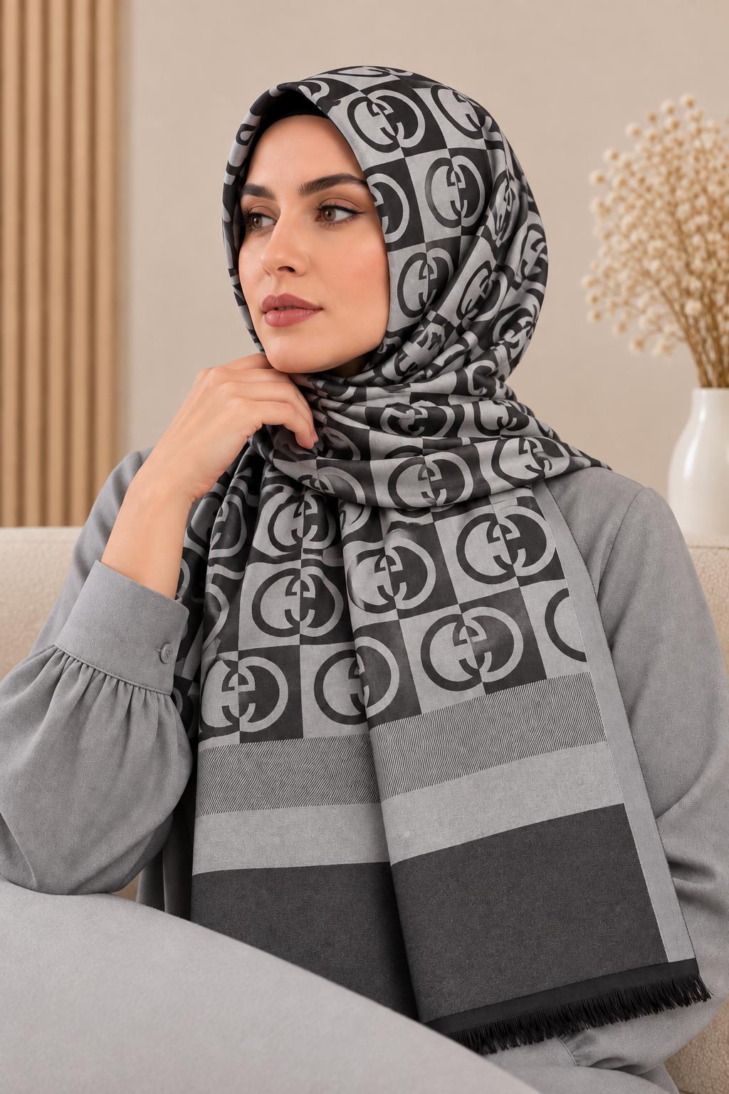 Çift Taraflı Viskon Şal Ç-1034-09