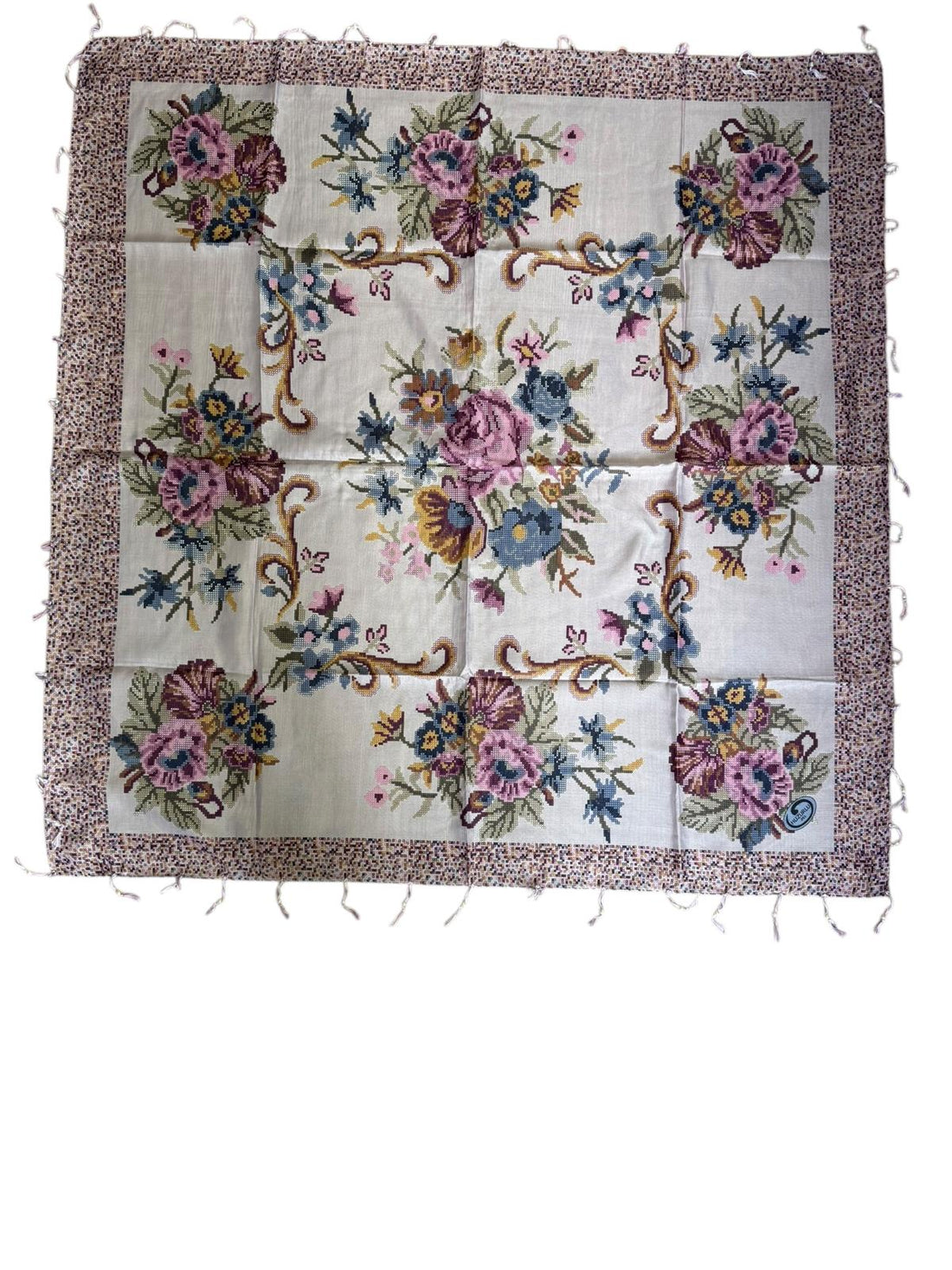 Desenli Boncuklu Yazma V-2022-01 - Venosa Scarf Yazma