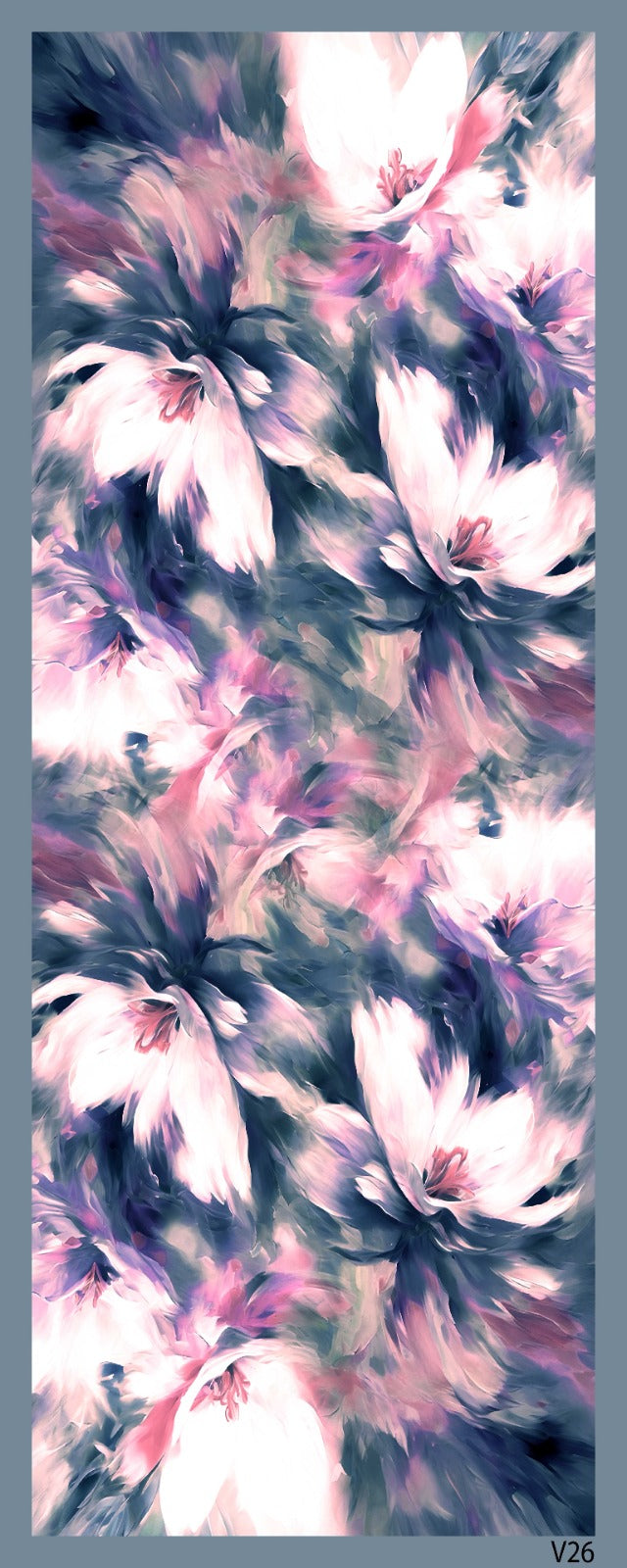 Desenli Kraş Şal B-3059-10 - Venosa Scarf Şal