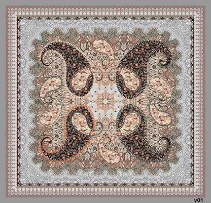 Dijital Soft Eşarp V-5563-10 - Venosa Scarf Eşarp