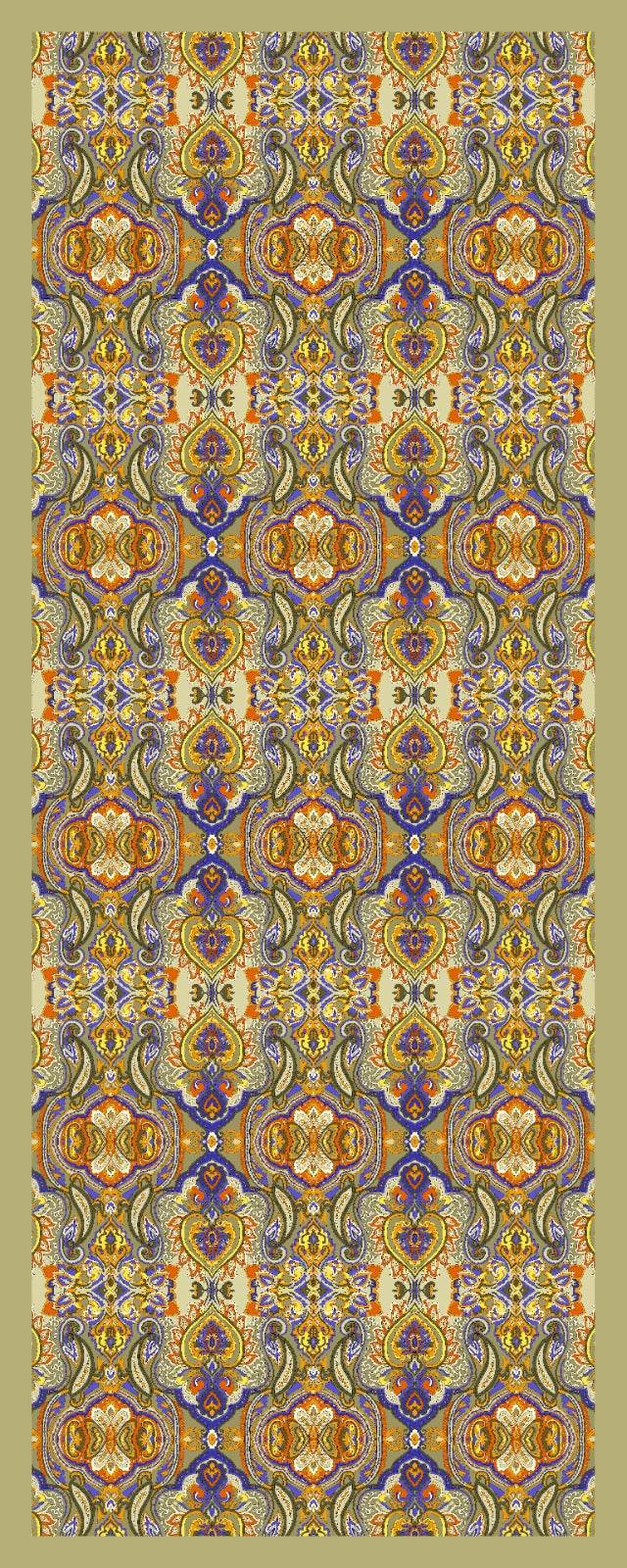 Desenli Kraş Şal B-3061-10 - Venosa Scarf Şal