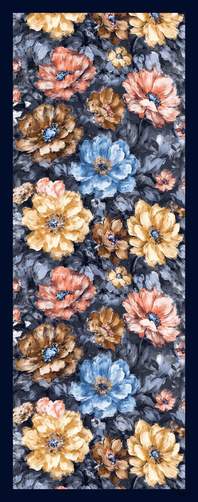 Desenli Kraş Şal B-3058-10 - Venosa Scarf Şal