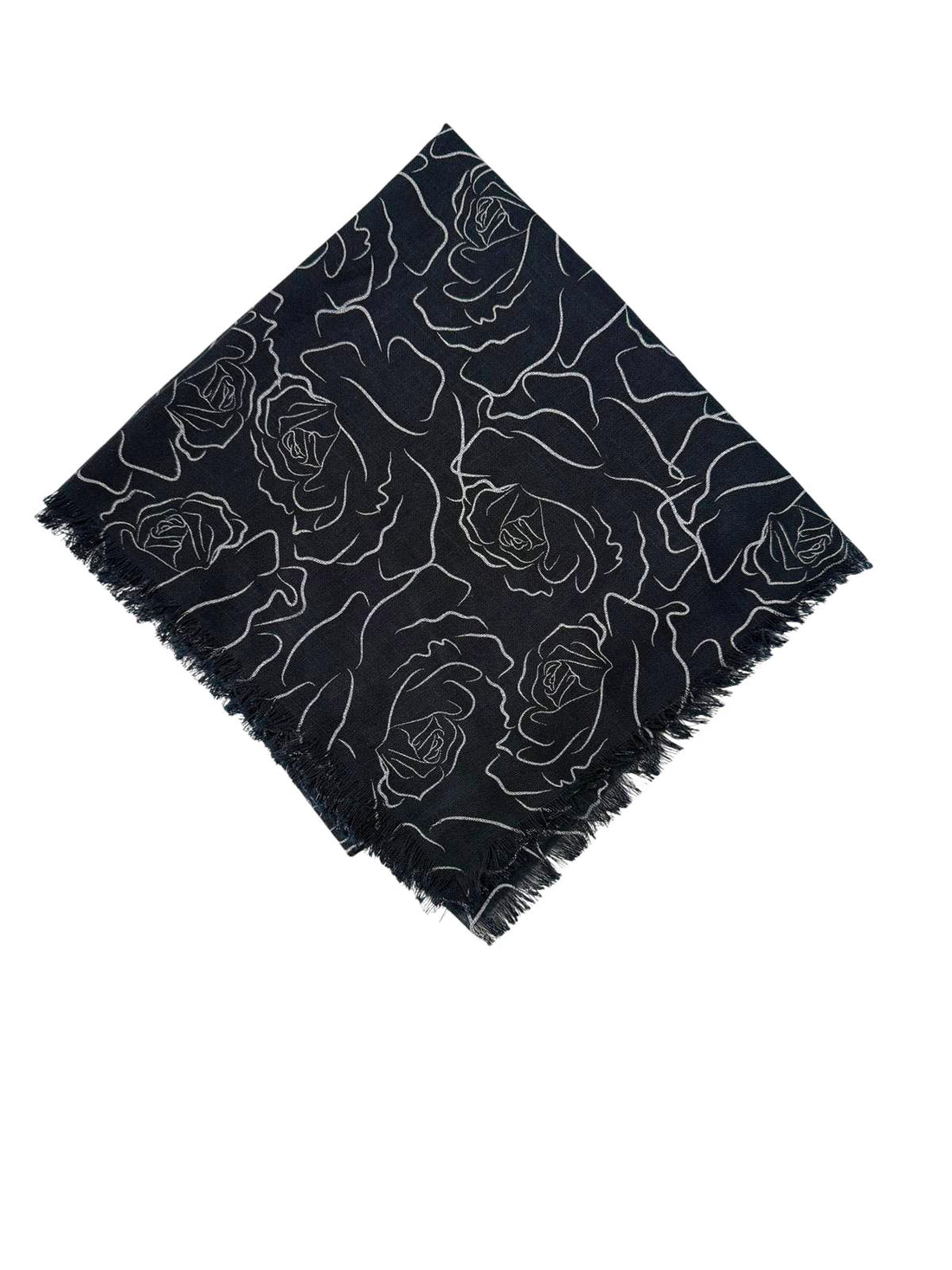 Pigment Baskı Flama Flam Eşarp F-8102-11 LACİVERT - detay