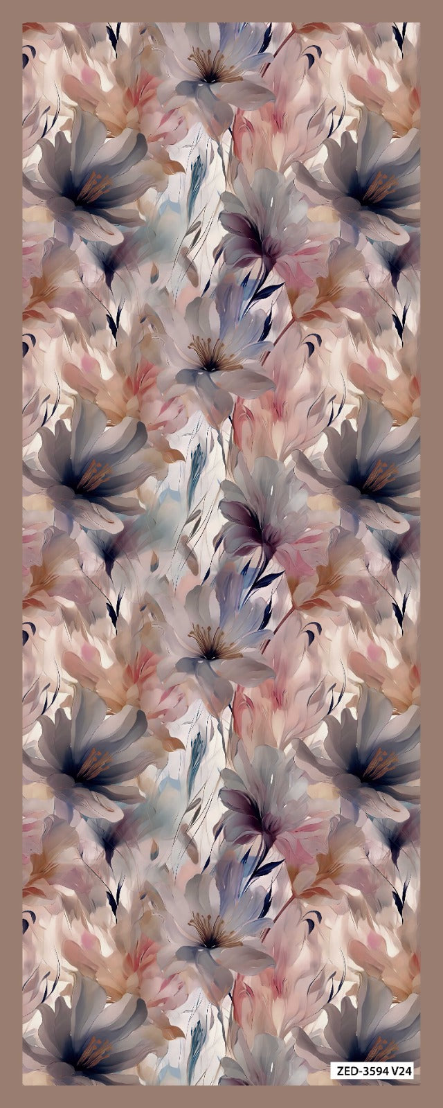 Desenli Kraş Şal B-3062-13 - Venosa Scarf Şal