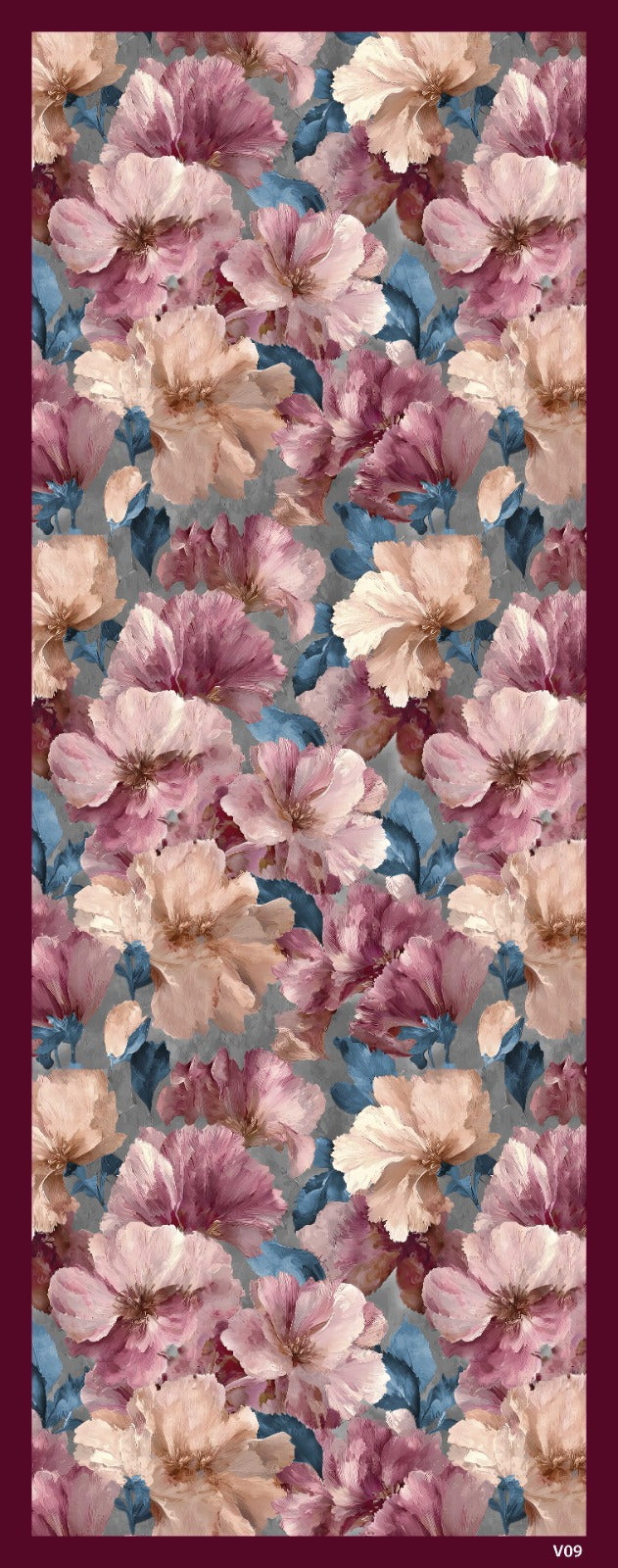 Desenli Kraş Şal B-3054-14 - Venosa Scarf Şal