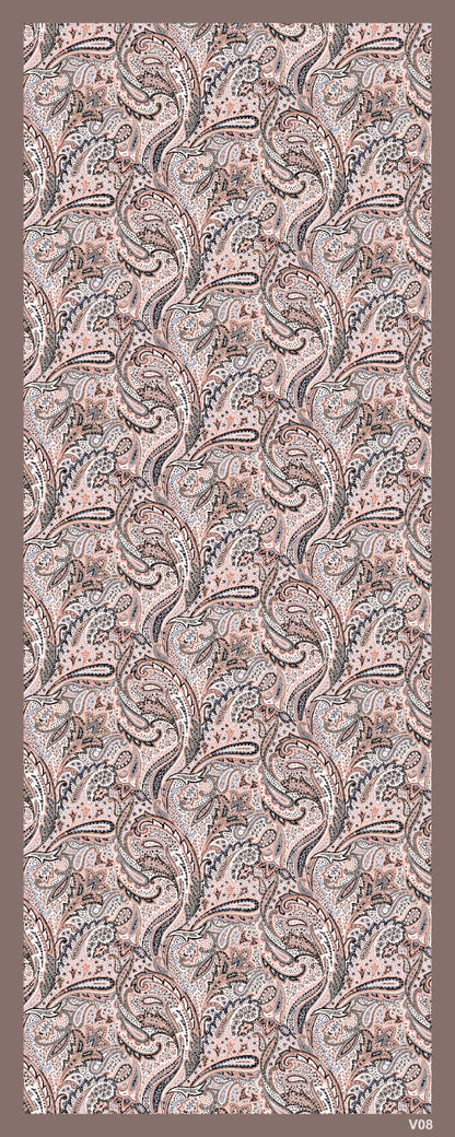 Desenli Kraş Şal B-3057-14 - Venosa Scarf Şal