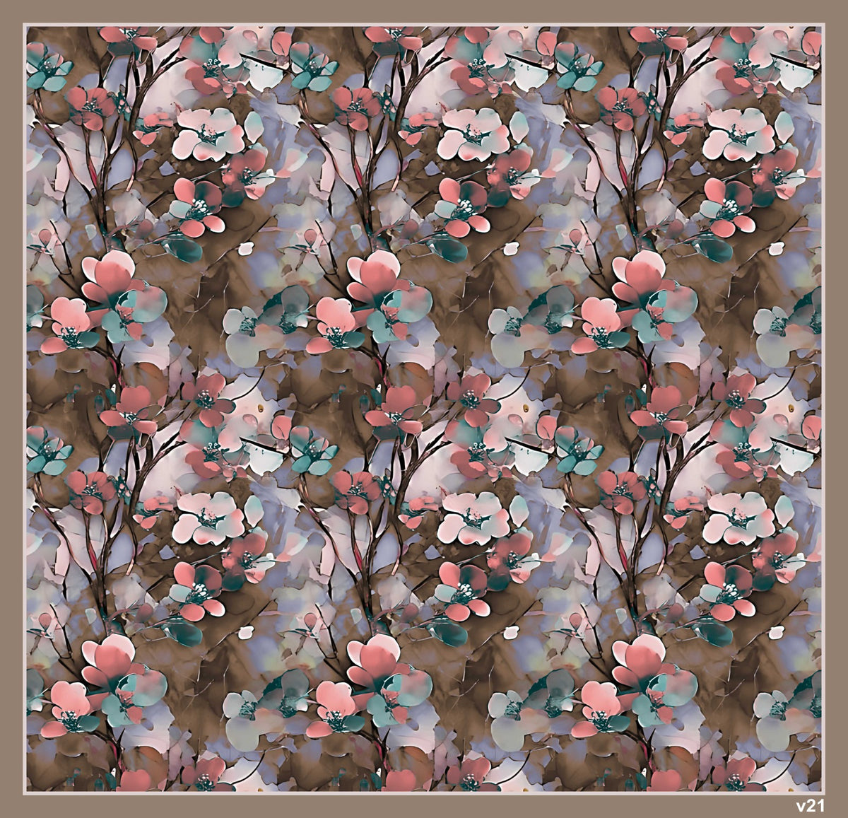 Dijital Soft Eşarp V-5566-14 - Venosa Scarf Eşarp
