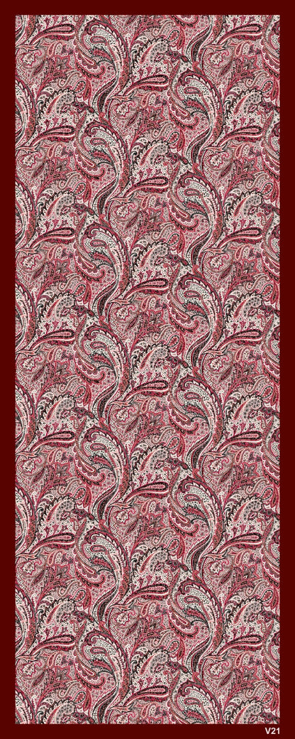 Desenli Kraş Şal B-3057-15 - Venosa Scarf Şal