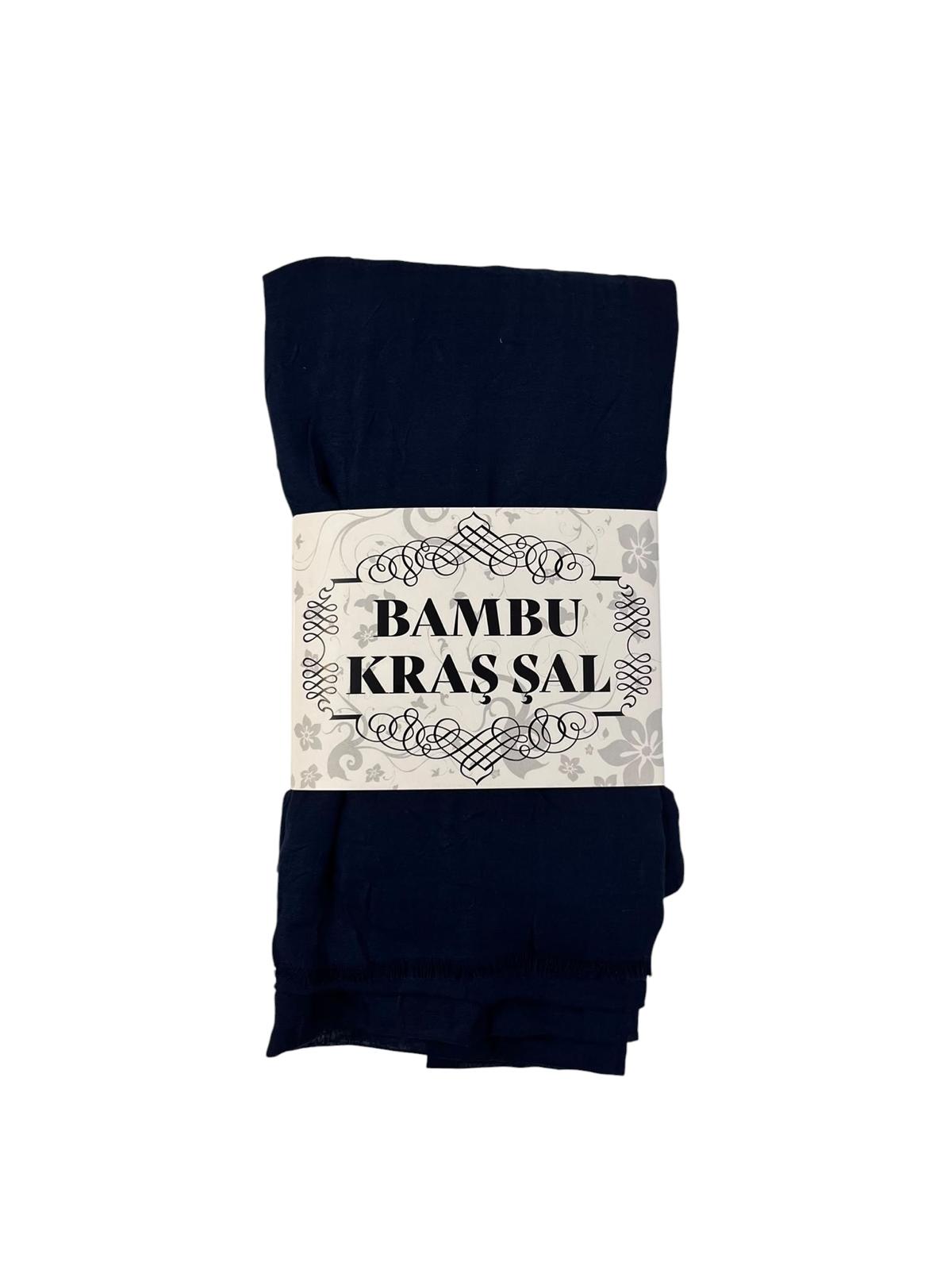 Bambu Kraş Şal B-1012-15 LACİVERT - detay