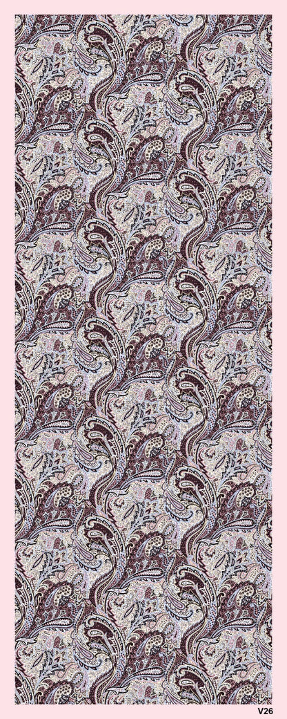 Desenli Kraş Şal B-3057-16 - Venosa Scarf Şal