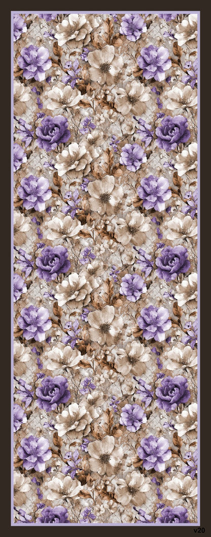 Desenli Kraş Şal B-3053-17 - Venosa Scarf Şal