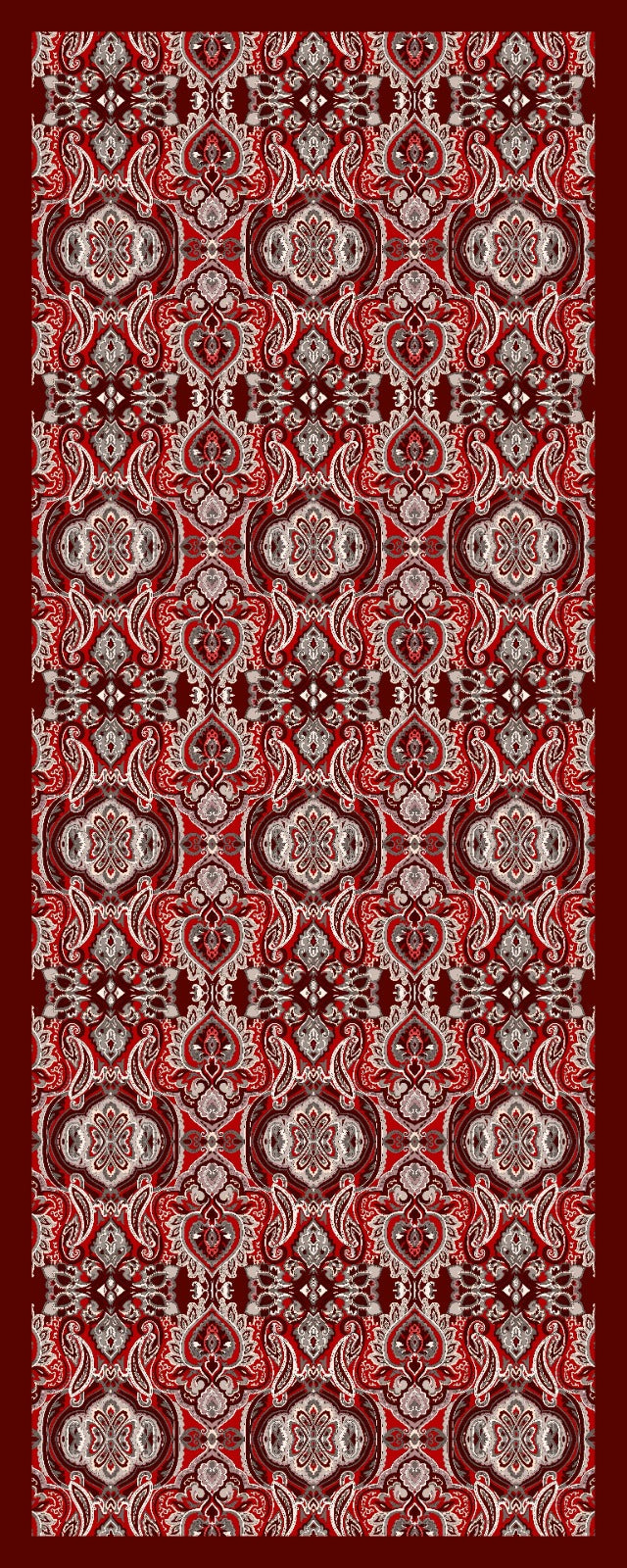 Desenli Kraş Şal B-3061-02 - Venosa Scarf Şal