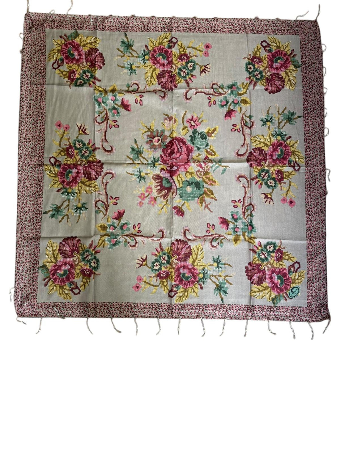 Desenli Boncuklu Yazma V-2022-03 - Venosa Scarf Yazma