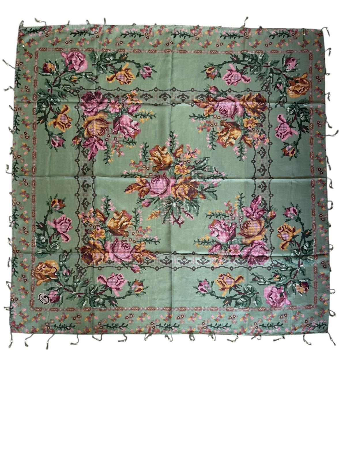Desenli Boncuklu Yazma V-2021-10 - Venosa Scarf Yazma