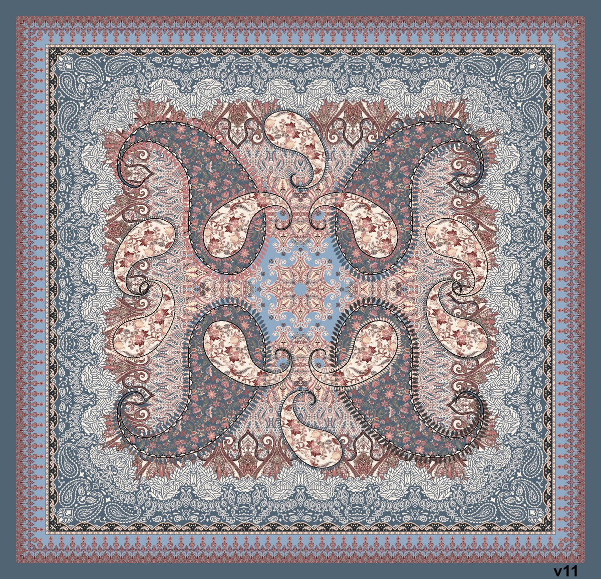 Dijital Soft Eşarp V-5563-07 - detay