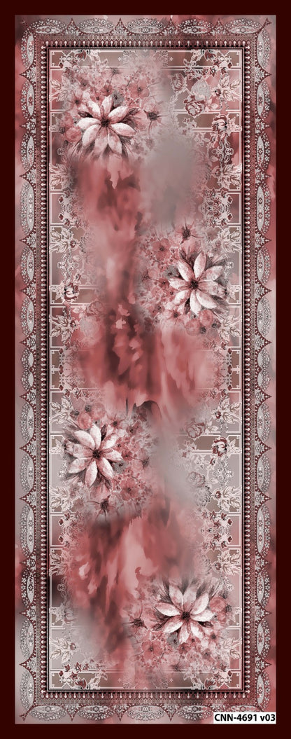 Desenli Kraş Şal B-3039-09 - Venosa Scarf Şal