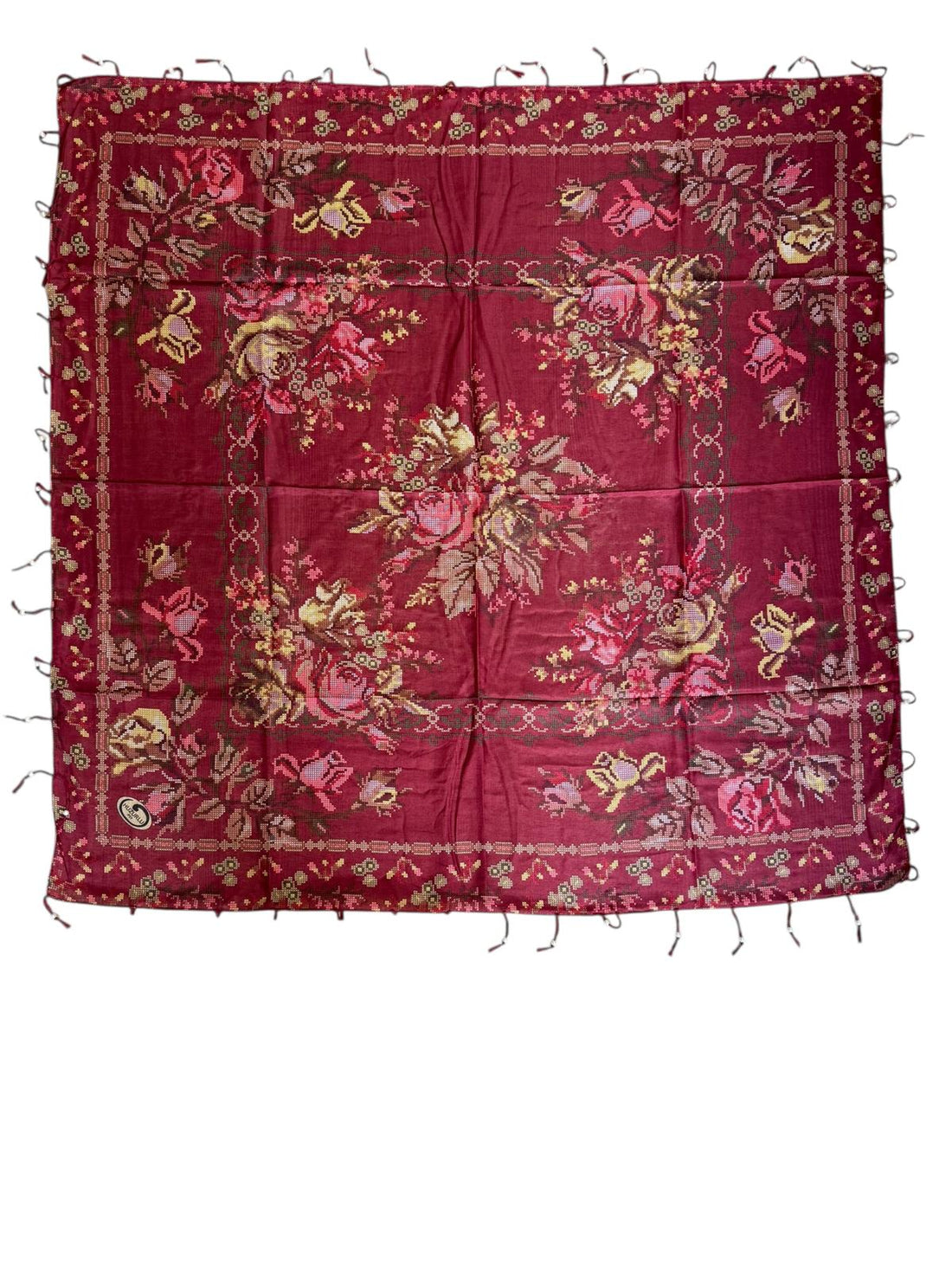 Desenli Boncuklu Yazma V-2021-06 - Venosa Scarf Yazma