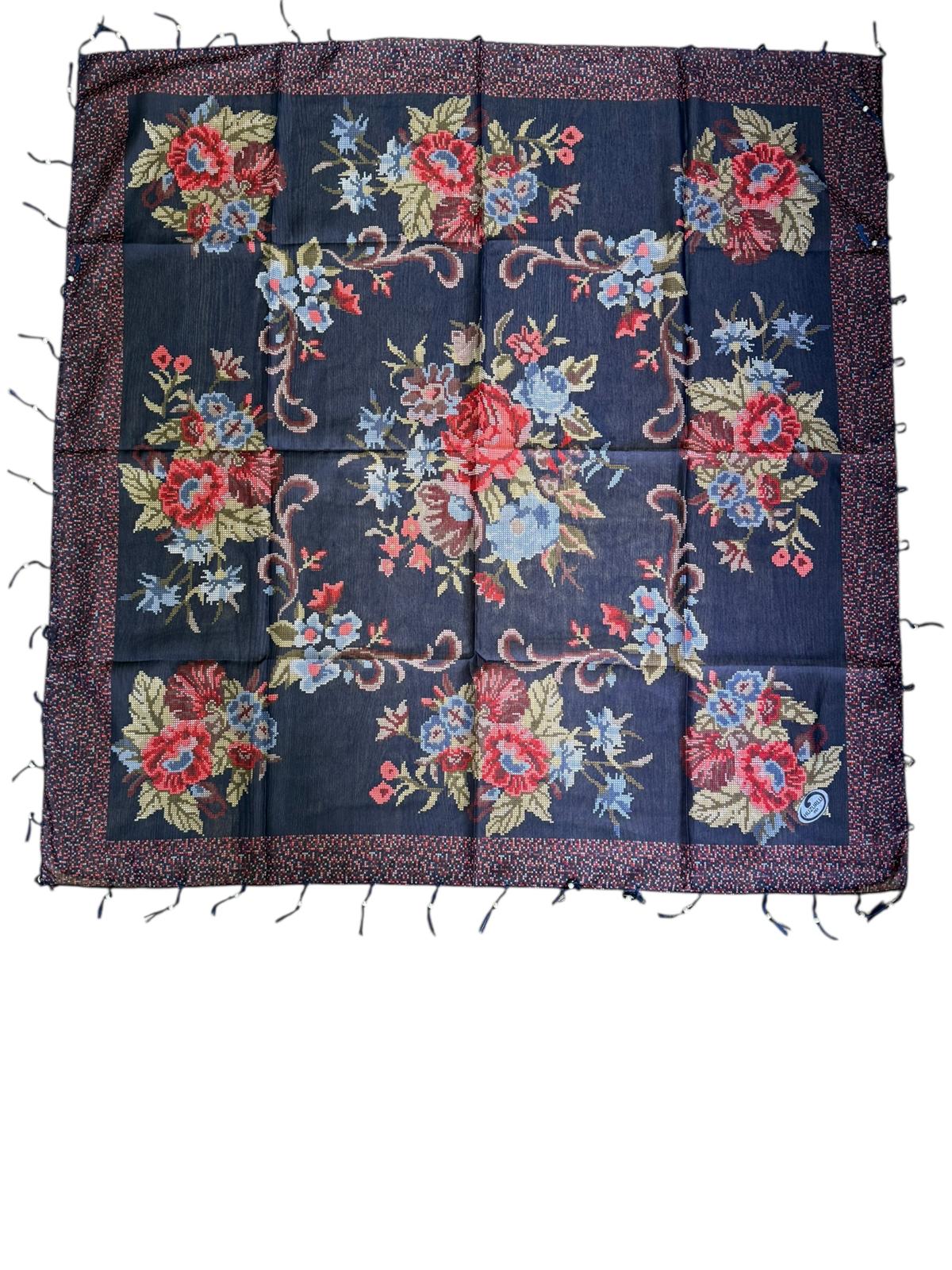 Desenli Boncuklu Yazma V-2022-13 - Venosa Scarf Yazma