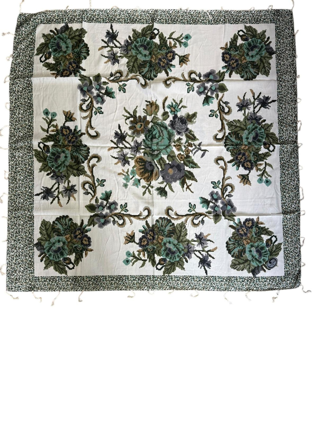 Desenli Boncuklu Yazma V-2022-18 - Venosa Scarf Yazma