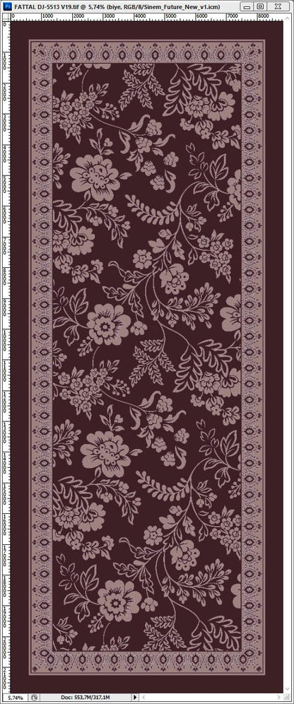 Dijital Soft Şal V-5505-04(ANTRASİT) - detay