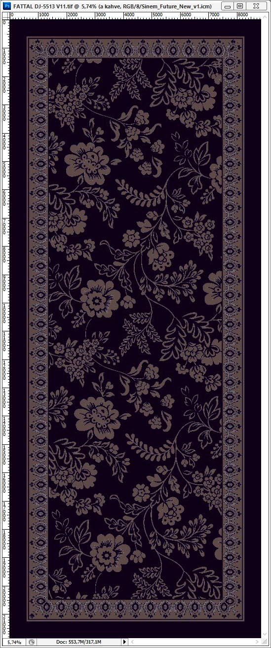Dijital Soft Şal V-5505-04(ANTRASİT) - detay