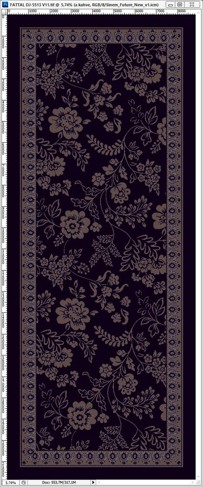 Dijital Soft Şal V-5505-04(ANTRASİT) - detay
