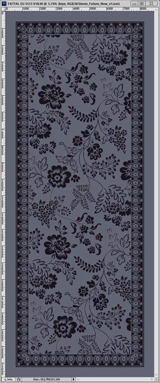 Dijital Soft Şal V-5505-04(ANTRASİT) - Venosa Scarf Şal
