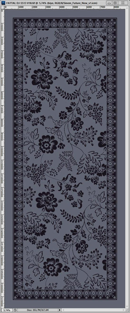 Dijital Soft Şal V-5505-04(ANTRASİT) - detay